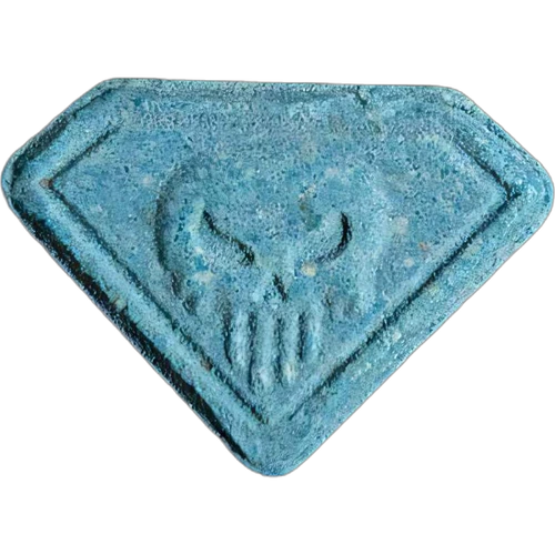 Tabletka Punisher — MDMA (20mg); Caffeine (154mg) — Berlin, Niemcy