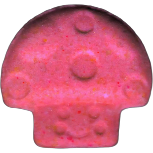 Tableta Mushroom — MDMA (129mg); Caffeine (64mg) — Madrid, Španielsko