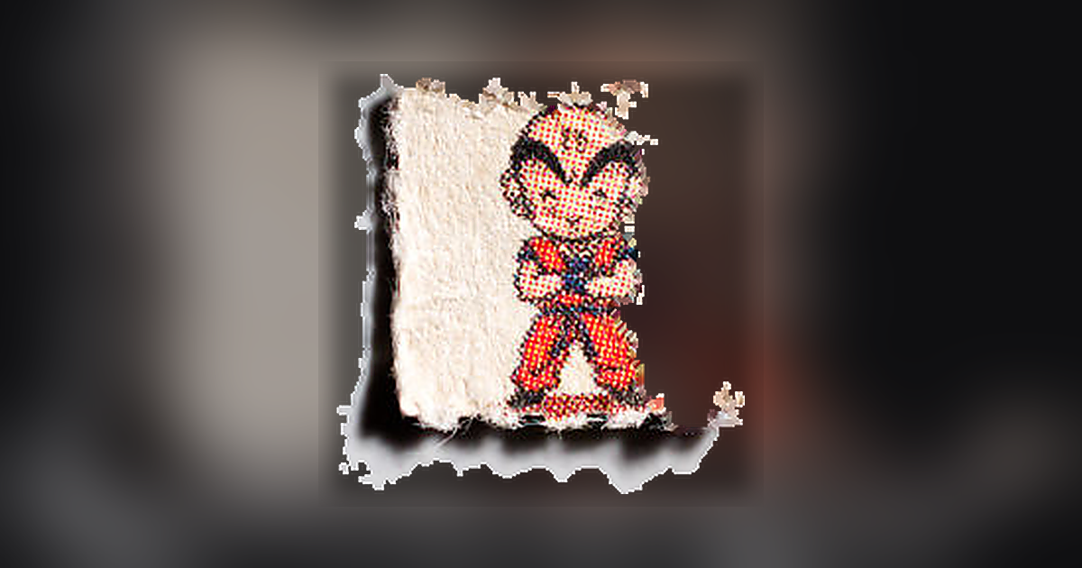 Krillin + Rayures Rouge Et Jaune