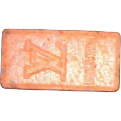 Orange Louis Vuitton ecstasy pill (XTC) — MDMA 115mg — Vienna, Austria