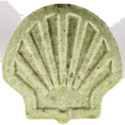 Green Shell ecstasy pill (XTC) — MDMA 144mg; Caffeine 4mg — Zürich, Switzerland