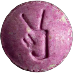 Pink Tulip ecstasy pill (XTC) — MDMA 121mg — Bern, Switzerland
