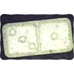 Yellow Dominostein ecstasy pill (XTC) — MDMA 134mg — Vienna, Austria