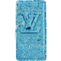 Blue Louis Vuitton ecstasy pill (XTC) — MDMA 154mg — Zürich, Switzerland