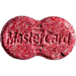 Red Mastercard ecstasy pill (XTC) — MDMA 210mg — Zürich, Switzerland