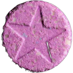 Purple Star ecstasy pill (XTC) — MDMA 136mg — Zürich, Switzerland