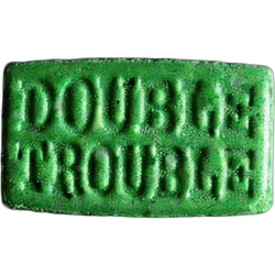 Green The_northface ecstasy pill (XTC) — MDMA 142mg — Bern, Switzerland