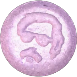 Purple Pablo Escobar ecstasy pill (XTC) — MDMA 135mg — Vienna, Austria