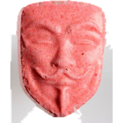 Pink Anonymous ecstasy pill (XTC) — MDMA 134mg — Zürich, Switzerland