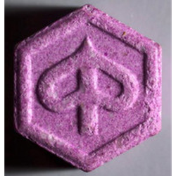 Purple Piaggio ecstasy pill (XTC) — MDMA 172mg — Bern, Switzerland