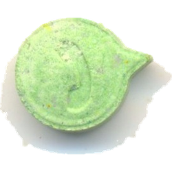 Green Whatsapp ecstasy pill (XTC) — MDMA 138mg — Barcelona, Spain