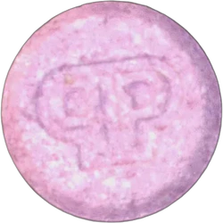 Pink Philipp Plein ecstasy pill (XTC) — MDMA 155mg — Vienna, Austria