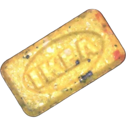 Blue Ikea ecstasy pill (XTC) — MDMA 266mg — Vienna, Austria