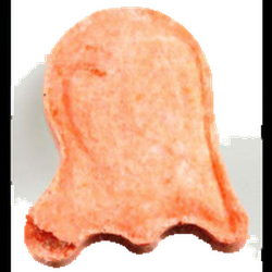 Orange Ghost ecstasy pill (XTC) — MDMA 133mg — Zürich, Switzerland