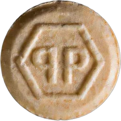 Brown Philipp Plein ecstasy pill (XTC) — MDMA 144mg — Zürich, Switzerland