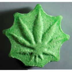 Green Hemp_leaf ecstasy pill (XTC) — MDMA 156mg — Zürich, Switzerland