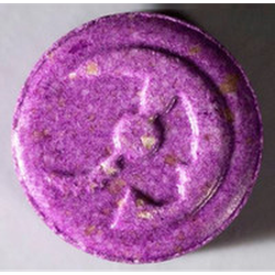 Purple Pablo Escobar ecstasy pill (XTC) — 2C-B 10mg — Zürich, Switzerland