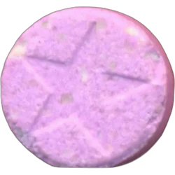 Blue Estrella ecstasy pill (XTC) — MDMA 102mg — Barcelona, Spain