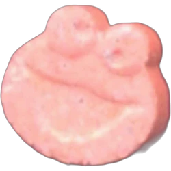Orange Frog ecstasy pill (XTC) — MDMA 74mg — Barcelona, Spain