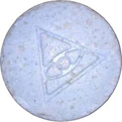 Blue Illuminati ecstasy pill (XTC) — MDMA 150mg — Vienna, Austria