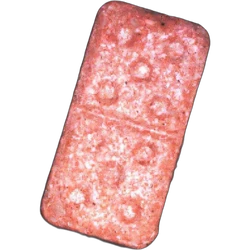 Red Dominostein ecstasy pill (XTC) — MDMA 242mg — Vienna, Austria