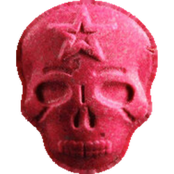 Red Skull ecstasy pill (XTC) — MDMA 175mg — Zürich, Switzerland