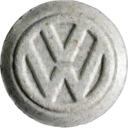Grey VW ecstasy pill (XTC) — MDMA 138mg — Bern, Switzerland