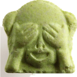 Green Monkey ecstasy pill (XTC) — MDMA 182mg — Zürich, Switzerland