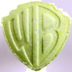 Green Warner Bros ecstasy pill (XTC) — MDMA 186mg — Zürich, Switzerland