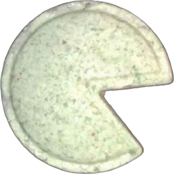Green Pacman ecstasy pill (XTC) — MDMA 148mg — Vienna, Austria