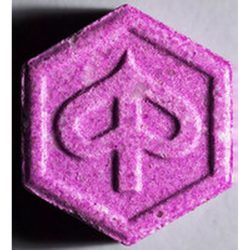 Purple Piaggio ecstasy pill (XTC) — MDMA 173mg — Bern, Switzerland
