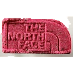 Red The_northface ecstasy pill (XTC) — MDMA 155mg — Zürich, Switzerland