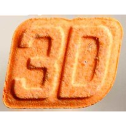 Orange Givenchy ecstasy pill (XTC) — MDMA 158mg; Synthesis impurity — Zürich, Switzerland