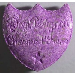 Purple Dom Perignon ecstasy pill (XTC) — MDMA 147mg — Zürich, Switzerland