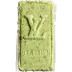 Green Louis Vuitton ecstasy pill (XTC) — MDMA 215mg — Zürich, Switzerland