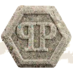 Grey Philipp Plein ecstasy pill (XTC) — MDMA 253mg — Zürich, Switzerland