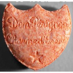 Orange Dom Perignon ecstasy pill (XTC) — MDMA 178mg — Zürich, Switzerland