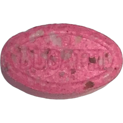 Pink Bugatti ecstasy pill (XTC) — MDMA 237mg — Barcelona, Spain