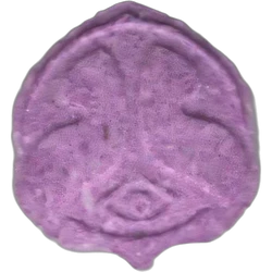 Purple Tomorrowland ecstasy pill (XTC) — MDMA 361mg — Barcelona, Spain