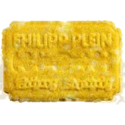 Yellow Gold ecstasy pill (XTC) — MDMA 251mg — Zürich, Switzerland