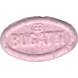 Pink Bugatti ecstasy pill (XTC) — MDMA 260mg — Barcelona, Spain
