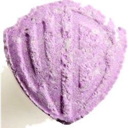 Purple Warner Bros ecstasy pill (XTC) — MDMA 177mg — Zürich, Switzerland