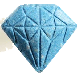 Blue Diamond ecstasy pill (XTC) — MDMA 161mg — Zürich, Switzerland