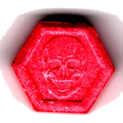 Pink Philipp Plein ecstasy pill (XTC) — MDMA 209mg — Barcelona, Spain