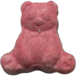 Pink Oso ecstasy pill (XTC) — MDMA — Almería, Spain