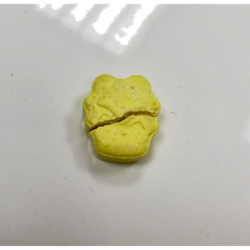 Yellow Tropper ecstasy pill (XTC) — MDMA 202mg — Madrid, Spain