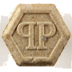 Brown Philipp Plein ecstasy pill (XTC) — MDMA 205mg — Zürich, Switzerland