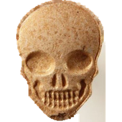 Orange Skull ecstasy pill (XTC) — MDMA 224mg — Zürich, Switzerland