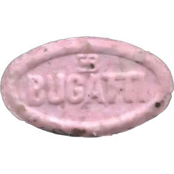 Pink Bugatti ecstasy pill (XTC) — MDMA 260mg — Barcelona, Spain