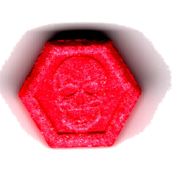 Pink Philipp Plein ecstasy pill (XTC) — MDMA 270mg — Barcelona, Spain